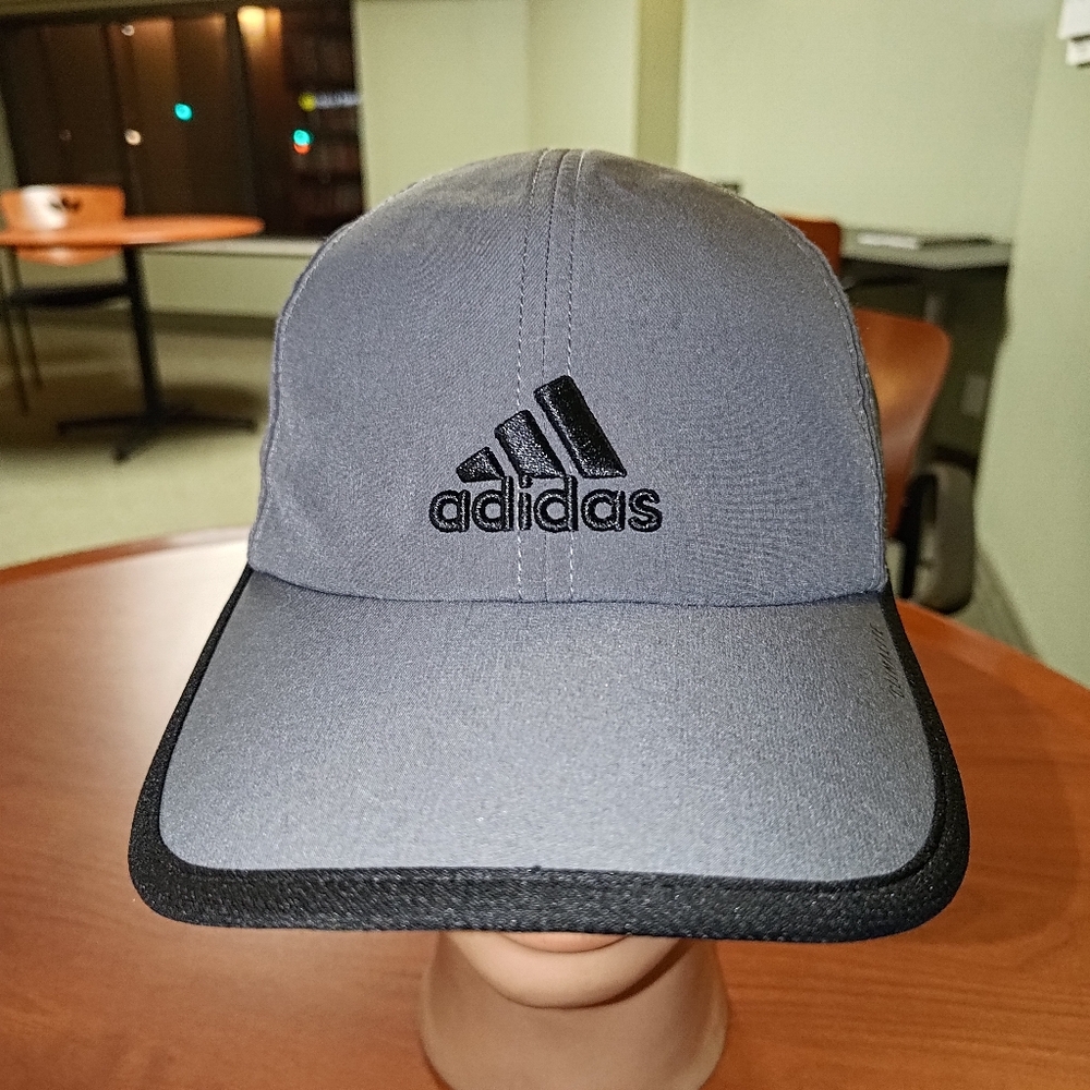 Adidas Climalite Embroidered Logo Strapback Trim Running Hat Cap